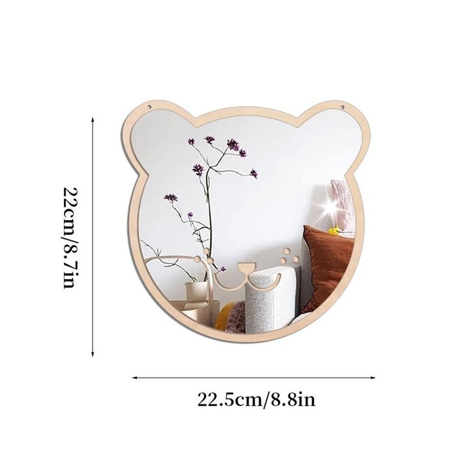 Cute Ins Style Home Mirror Wall Stickers Creative Animal Shaped Mirror Wall Stickers Children s Room Cartoon Wall Decor Mirrors