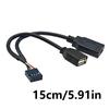 USB2.0 9PIN to USB +Type E Converters Cable Featuring Front Type C Port for Enhances Motherboard Compatibility 5.91inch