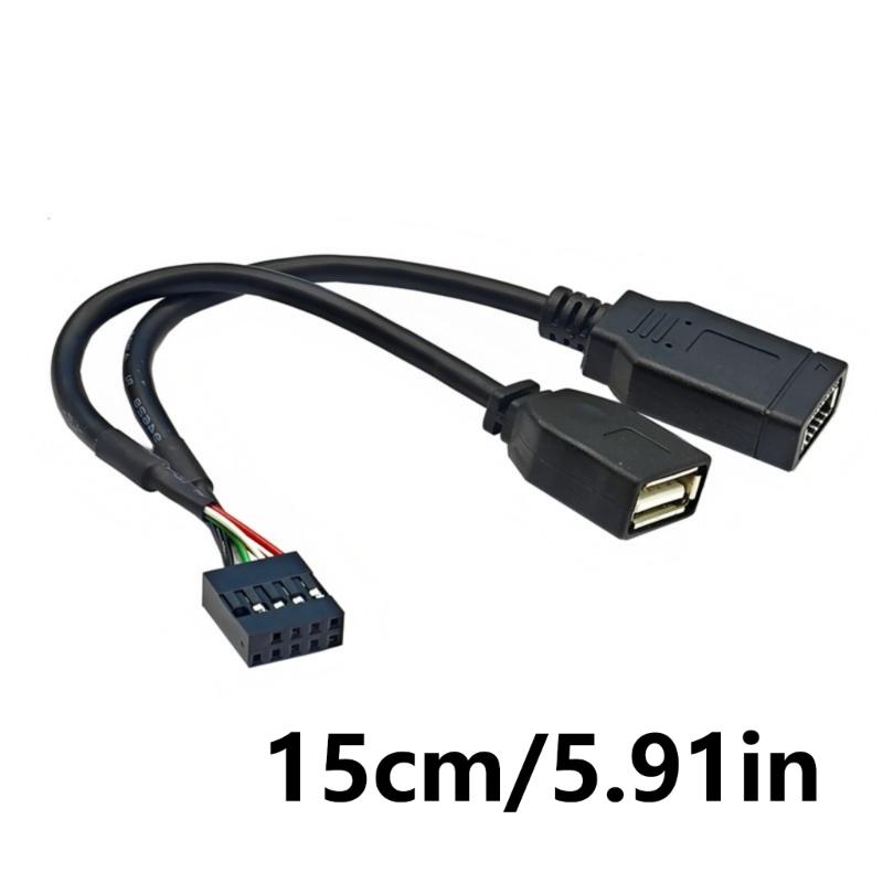 USB2.0 9PIN to USB +Type E Converters Cable Featuring Front Type C Port for Enhances Motherboard Compatibility 5.91inch