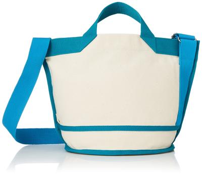 Small Tote Bag with Shoulder SN DELI Organic Cotton A 1369 Cyan [Rootote] Women's