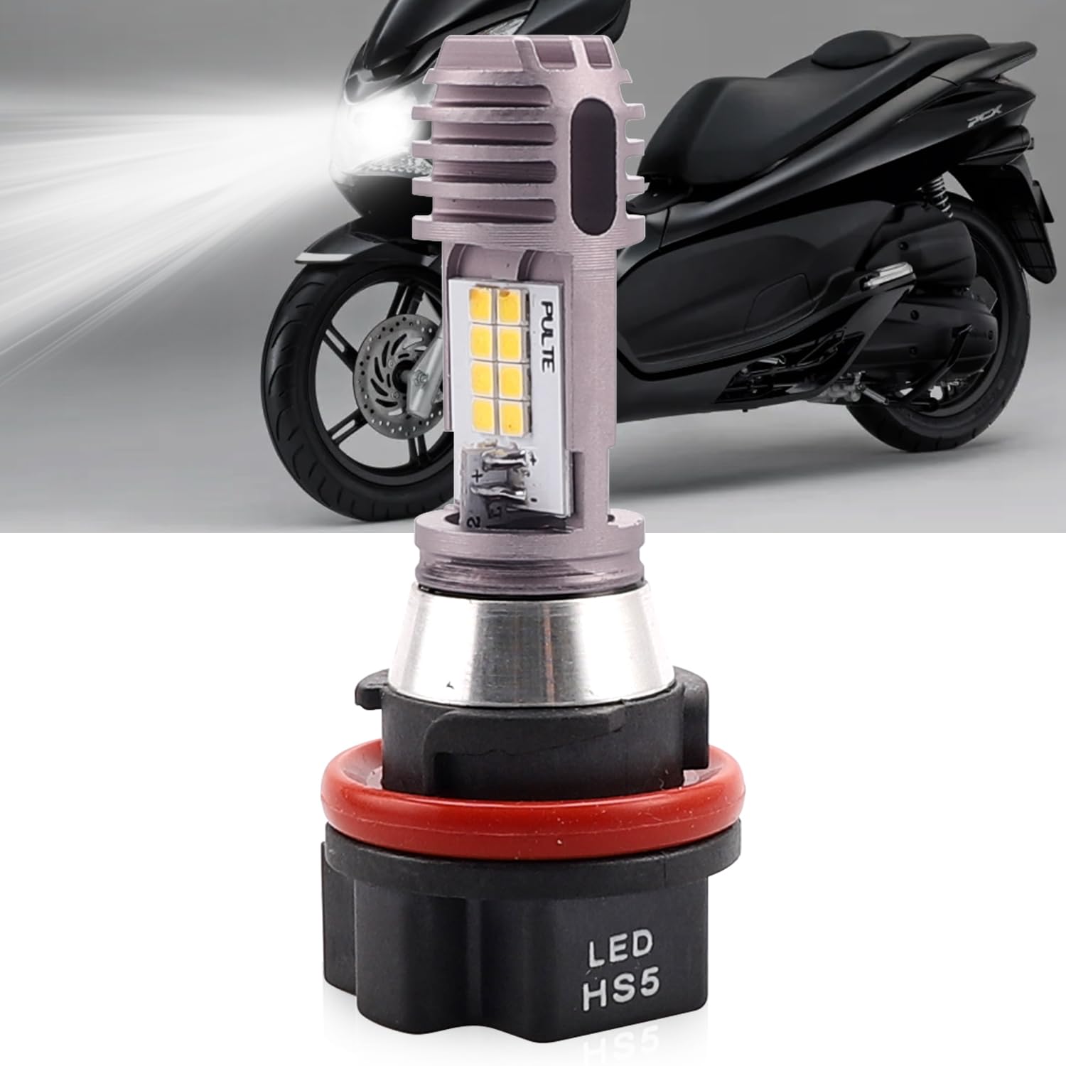 

HS5 12V 35W High Brightness LED Motorcycle Headlight Bulb with Switch for Honda Scooters Hi/Lo PCX125/PCX150 (1 piece)