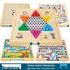 Multi-Board Game Set: Go-Moku, Checkers, Chinese Checkers, Chess, Animal Chess, Army Chess – Parent-Child Educational Toy