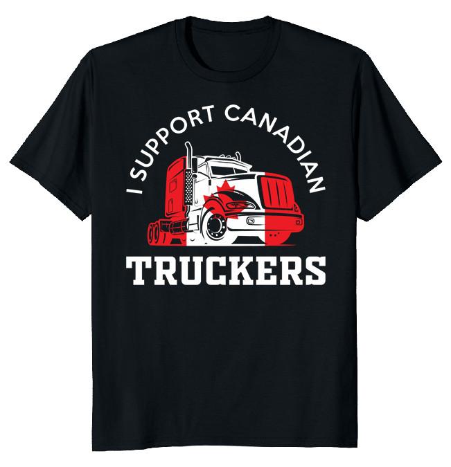 NEW LIMITED I Support Canadian Truckers Classic Novelty Tee M