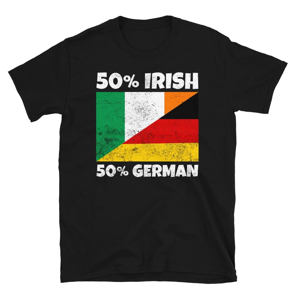 50% Irish 50% German Funny Irish T-Shirt L