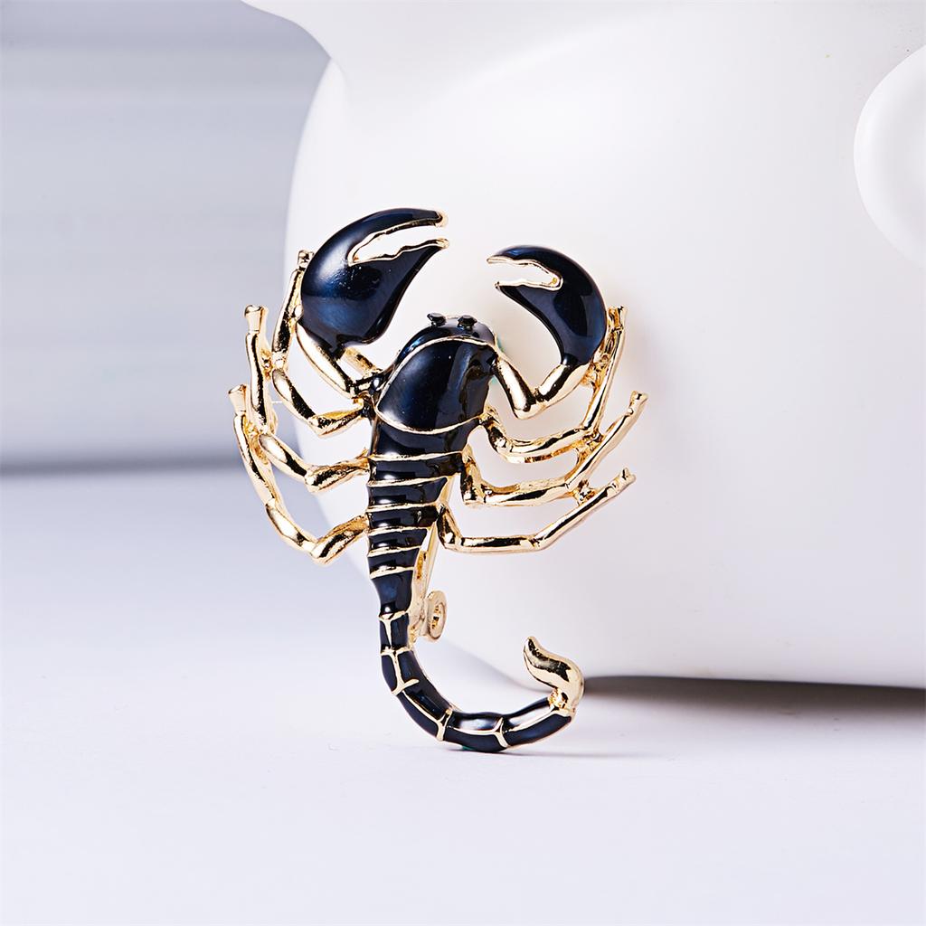 Retro Enamel Scorpion Brooches Pins For Women  Metal Insect Animal Coat Lapel Badge Corsage Dress Decoration Jewelry Gift