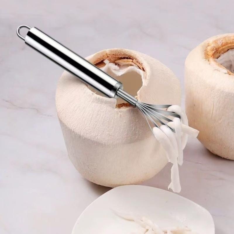 Edelstahl Kokosnussreibe Mehrzweck-Kokosfleisch-Entfernungswerkzeug Melone Obst Gemüse Fischschupper Küchenbedarf
