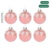 Girly Pink Christmas Ornaments: 8/10/12CM Plastic Ball, Vines, and Wreaths for Tree Decoration