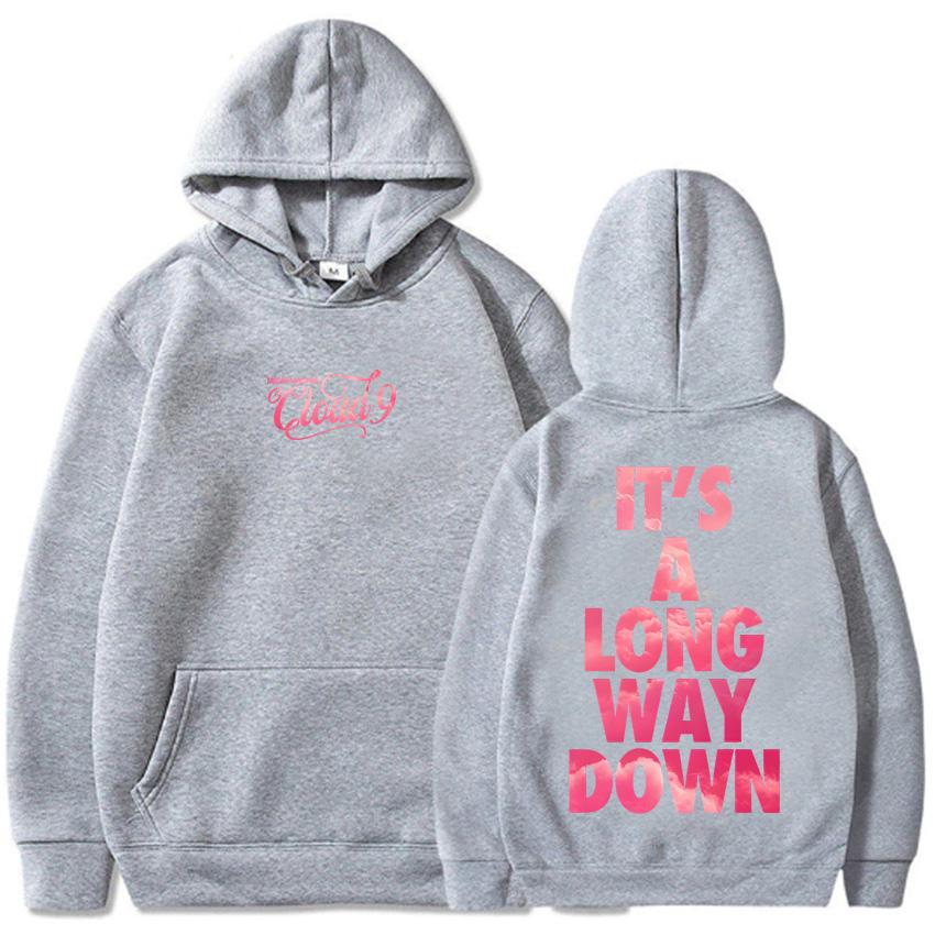 Megan Moroney Felpe Cloud 9 Stampa Lettera It's A Long Way Down Felpa con Cappuccio Manica Lunga Pile Pullover Abbigliamento Uomo Donna