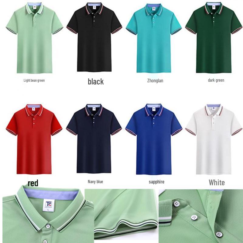 Quick-Dry Ice Silk Custom Corporate Polo Shirt with Logo for Team Activities