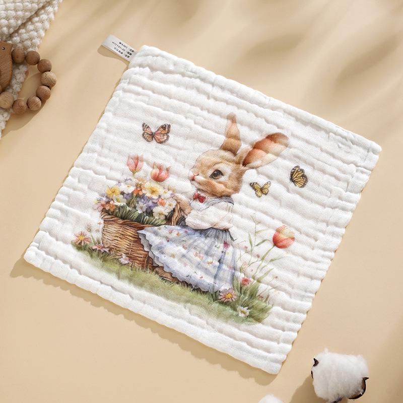 7A Antibacterial Pure Cotton Baby Washcloth - Six-Layer Gauze, Class A, Newborn & Child Towel