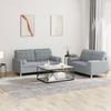 Vidaxl 2-Cz. Relaxation Set With Cushions, Light Grey, Fabric