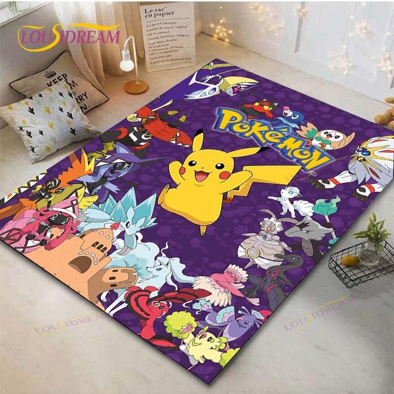 Pokémon Pikachu Teppich Wohnzimmer Schlafzimmer Bettvorleger Arbeitszimmer Computerstuhl Heimtextilien Fußmatte Teppich