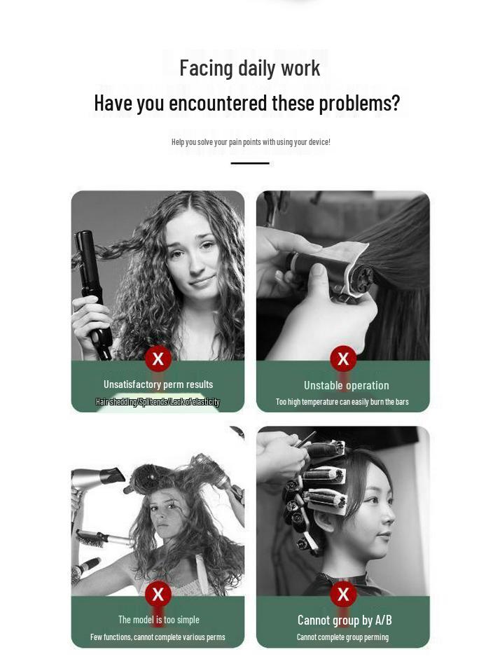 Smart Ceramic Perming Machine with Digital Constant Temperature for Professional Hairdressing