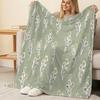 Lightweight Floral Flannel Blanket – Soft, Skin-Friendly Cozy Throw for Home, Christmas & Halloween Decor