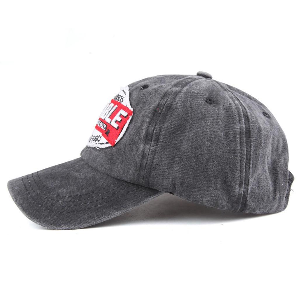 Men's Embroidered Washed Cotton Stitching Baseball Cap, Korean Style