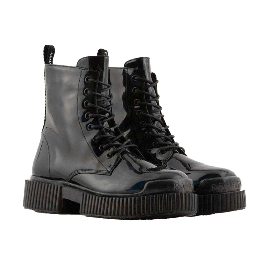 Armani Exchange Womens/Ladies Flatform Combat Boots