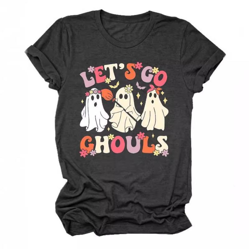 Letní horký výprodej Halloweenské potištěné tričko Dámský letní top Trička (Ženy)