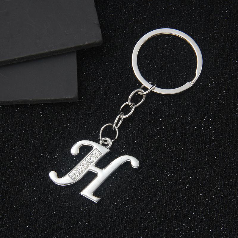 Simple Personality 26 Letters Versatile Keychain European and American New English Creative Luggage Keyring