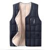 Autumn and Winter Cotton Vest Men's Inner and Outer Wear Plus Velvet Thickened Plus Size V-neck Waistcoat Warm Cotton Vest
