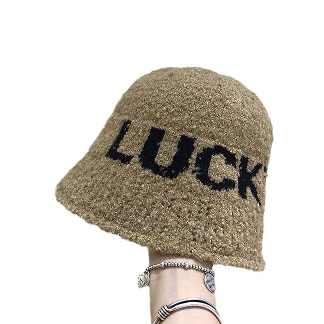 Bucket Hat Without Makeup Shows Off Face Little Fisherman Hat for Women Korean Style Knitted New Autumn and Winter Fashionable and Versatile Basin Hat
