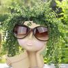 Girl Head Face Flowerpot White Resin DIY Figure Fleshiness Flower Pot with Leakage Hole Garden Pots & Planter Home Decoration