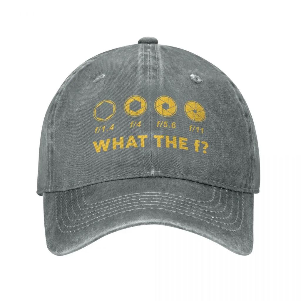 Vintage Funny Photography Aperture Baseball Cap Distressed Denim Washed Snapback Hat Photographer Gift Cap Hat