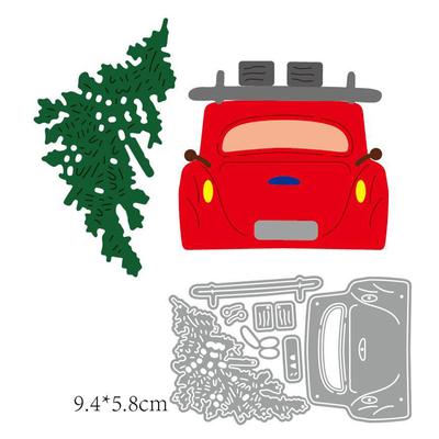 A Car and Leaves Metal Cutting Dies for Scrapbooking Embossing Stencils Card Making Craft Decor