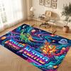 Dinosaur Theme Soft Crystal Velvet Rug Custom Name & Text Print Non Slip Floor Rug for Bedroom Living Room
