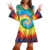 70s Hippie Halloween Printed Women's Dress
