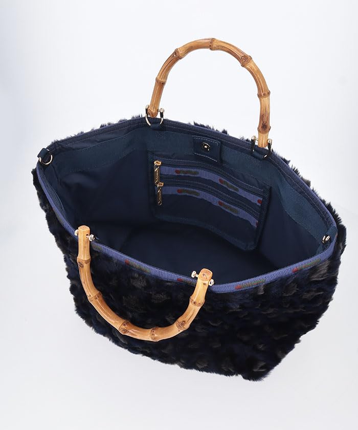 ★LeSportsac★ Midnight Leopard Fur Medium Bamboo Tote Bag 1 Medium Bamboo Tote - Midnight Leopard Fur – LeSportsac
