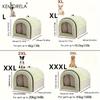 Winter Enclosed Pet Bed Thickened Portable Dog House & Cat Tent with Washable Bedding Needed Bed for Small Medium Large Dogs