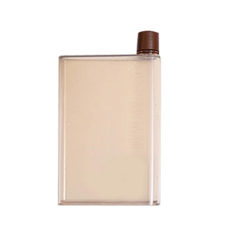 750ml Water Bottle Travel Drinking Flat Crystal Waterbottle  Transparent Plastic Kettle Portable Sports Bottles Cup Drinkware