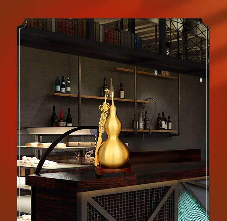 Brass Bagua Gourd with Five Emperors' Coins Pendant – Home Decor Craft