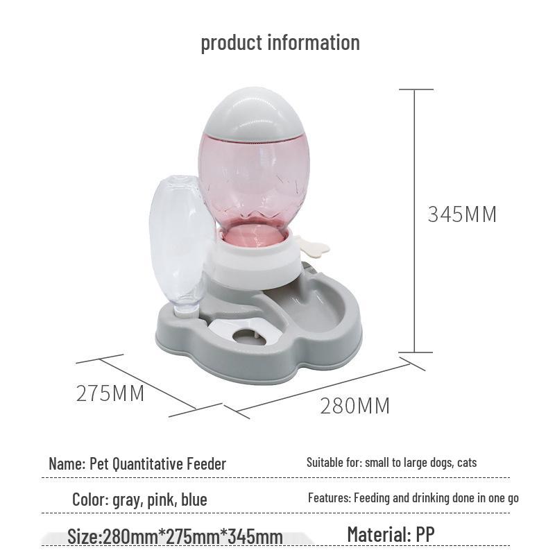 Katzen- und Hunde-Futterautomat und Wasserspender mit Puzzle-Funktion