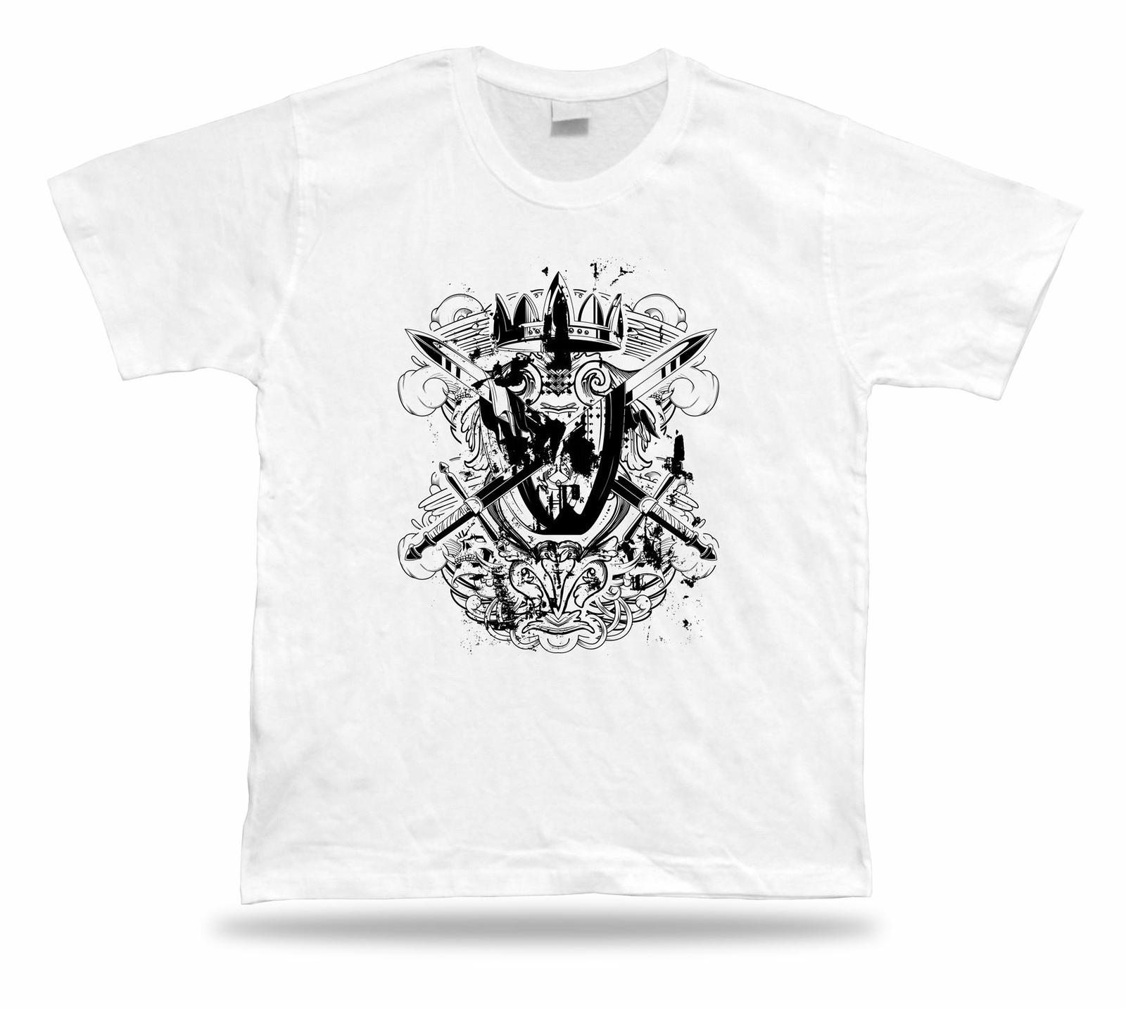 Sword Royalty Crown Shield Protection vector tshirt special birthday gift tee S разноцветный
