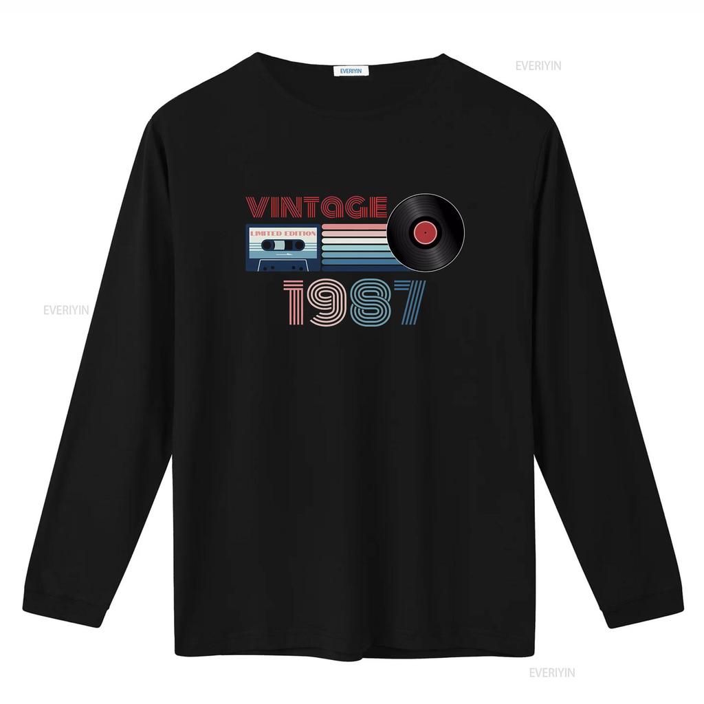 36th Birthday Mens Vintage 1987 T Shirt Present Top Vintage Washed Unisex Soft Fashion Comfortable Streetwear Homme Casual
