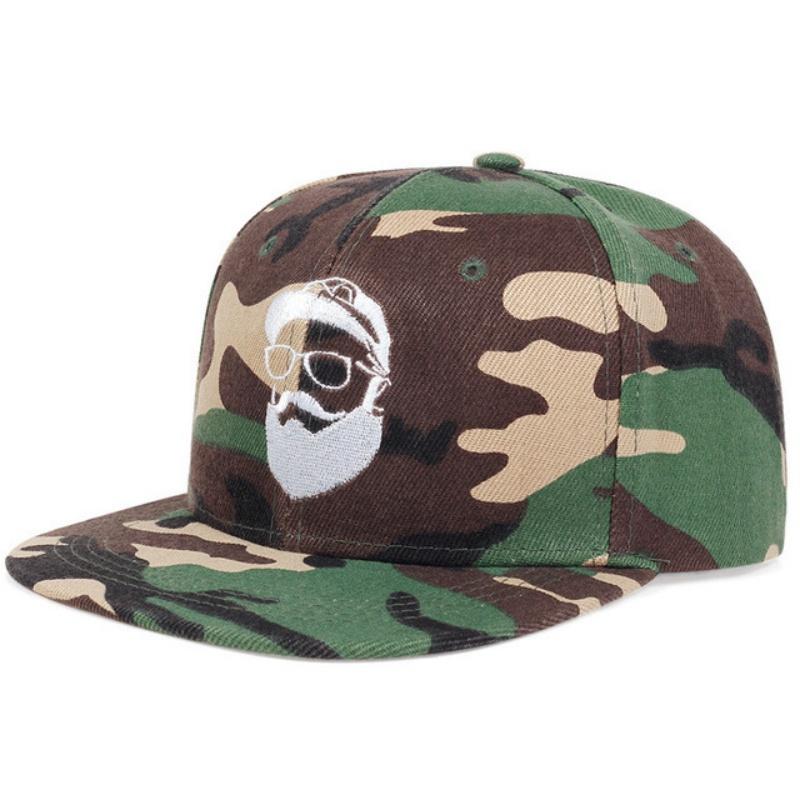 

Унісекс Вишивка Дядько Борода Хіп-хоп Сітчасті Кепки Вуличні Регульовані Повсякденні Бейсболки Сонцезахисний Капелюх 55-61CM