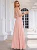 Ever-Pretty Women's A-Line Cross Back Sleeveless Pleated Chiffon Bridesmaid Dress With Embroidery Decoration