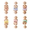 1Pc Baby Wooden Rattle Teether Toys Beech Wooden Ring Star Hand Music Rattle Teething Baby Toys Montessori Toys For Kids Gift