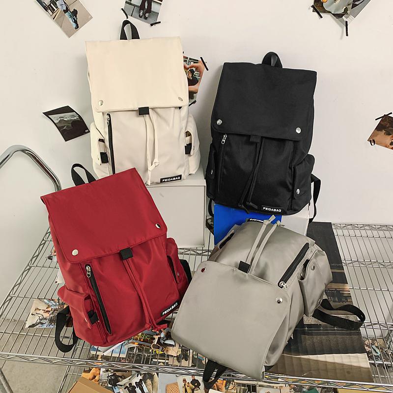 Men Women Backpack Student Large Capacity Schoolbag Travel Computer Bag