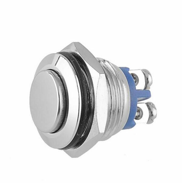 30 AMP METAL MOMENTARY WATERPROOF SWITCH 12V16mm 5/8 HORN STARTER NITROUS BUTTON