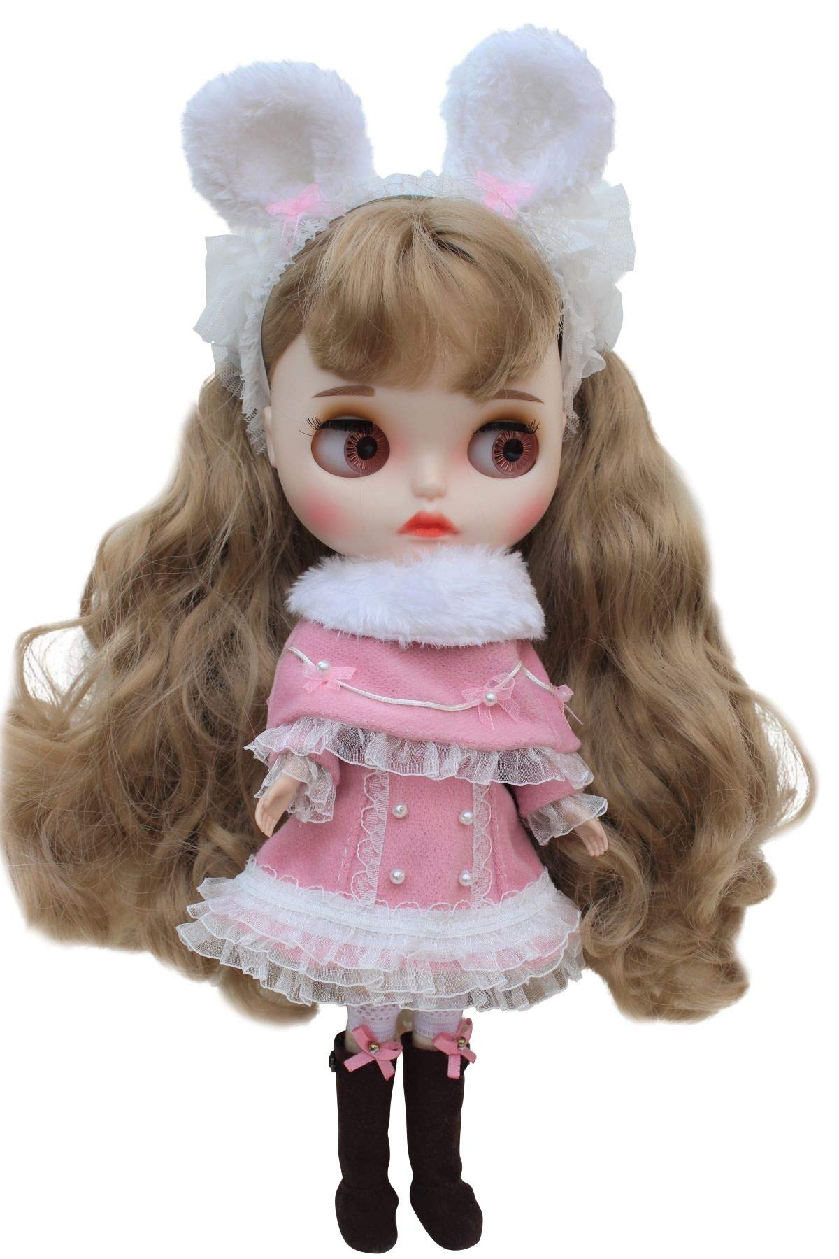 

Blythe Outfit Rabbit Ear Cloak Winter Set Small Lady [Dolly Para] (розовый)