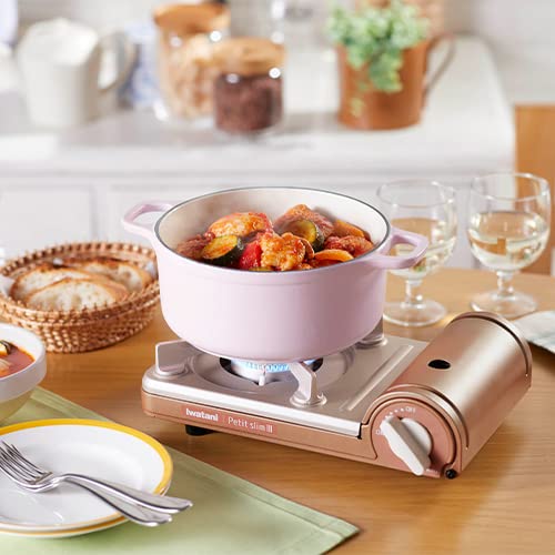 Iwatani Petit Slim 3 Cassette Stove, Metallic Coral, CB-JRC-PS3, Made In Japan