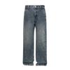 American Retro Trendy Brand Wide-leg Drape Jeans Men's Autumn and Winter New Loose Straight Splicing Long Pants