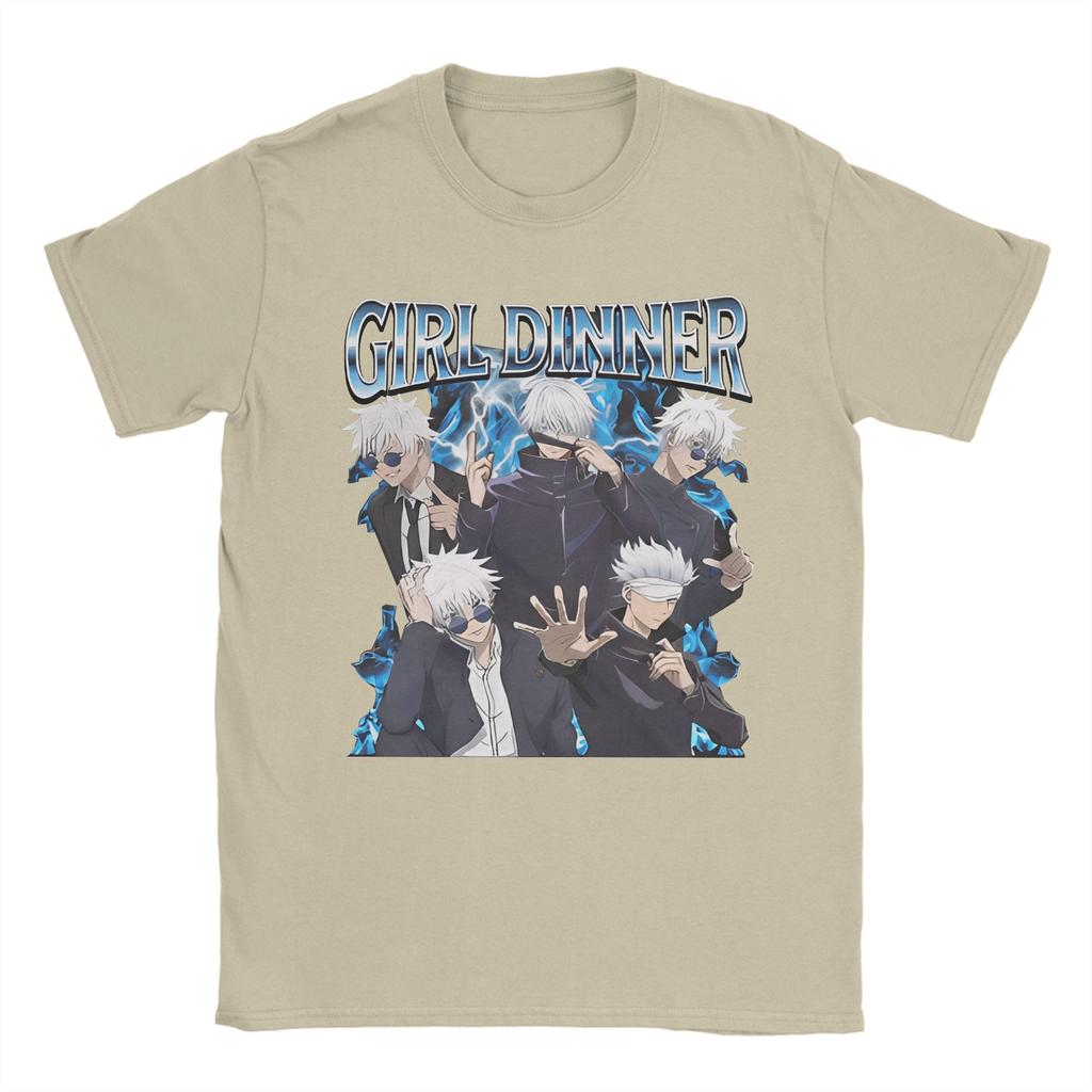 T-shirt Unisex Satoru Gojo Ragazza Cena JJK Anime Fresche Cotone Magliette Manica Corta T-shirt Girocollo Top Taglie Forti