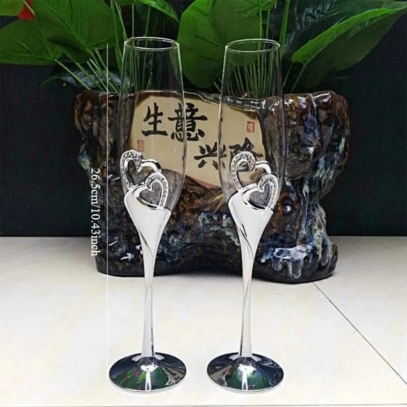 Crystal Bubble Champagne Glass Red Wine Cup Set Wedding Gift Transparent Glass High Foot Red Wine Cup Wine Glasses Wine Glass