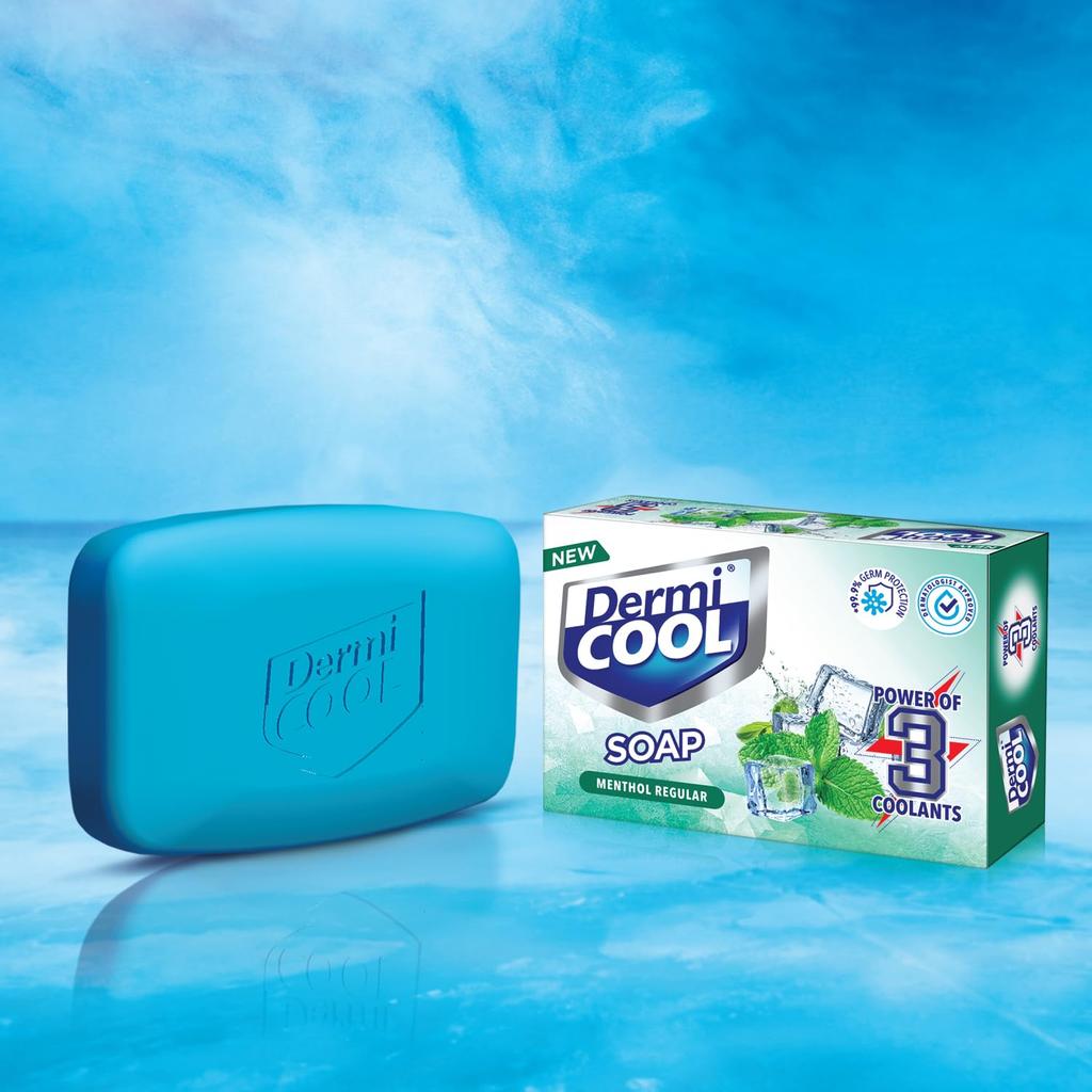 Dermicool Soap With 3 Coolants Camphor Menthol Thyme Oil 125g X3 Pack Of 1 Instant Cooling Fresh Skin