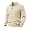 Men S Long Sleeve Polo Sweatshirt Checkered Jacquard Casual Business