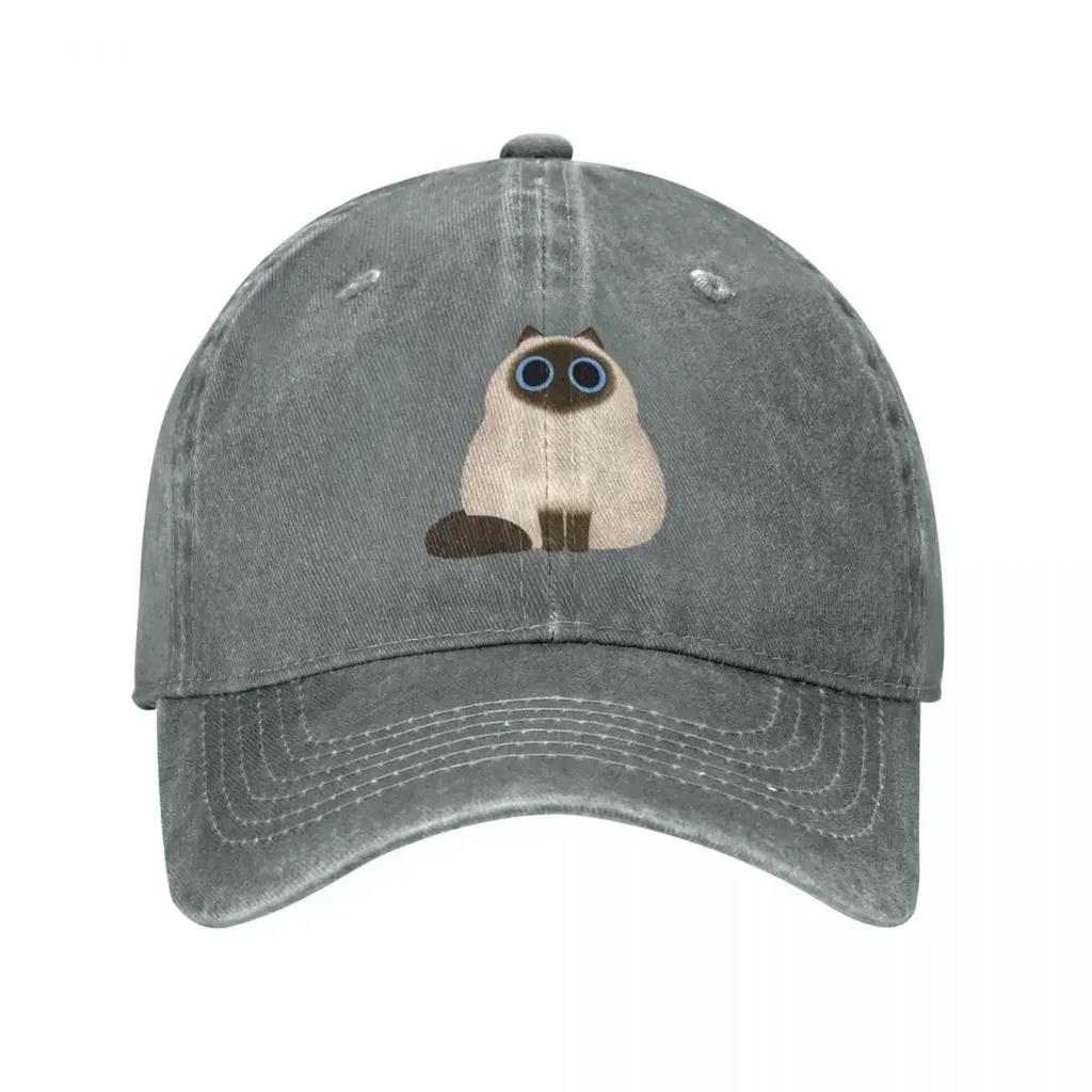 Himalaya Katze Baseballkappen Mode Verwaschene Denim Hüte Outdoor Verstellbare Kappe Sport Baseball Cowboyhut für Männer Frauen