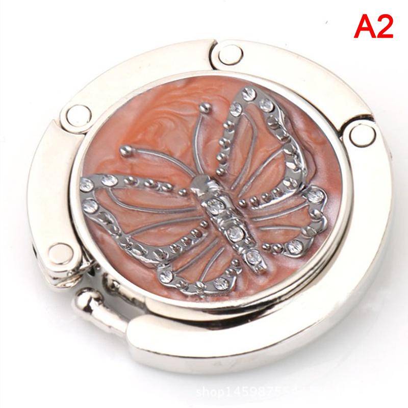 Portable Folding Table Bag Hook Flower Shaped Hanger Holder Round Vintage Rose Hook Decoration Women's Bag Holder Girls Gift